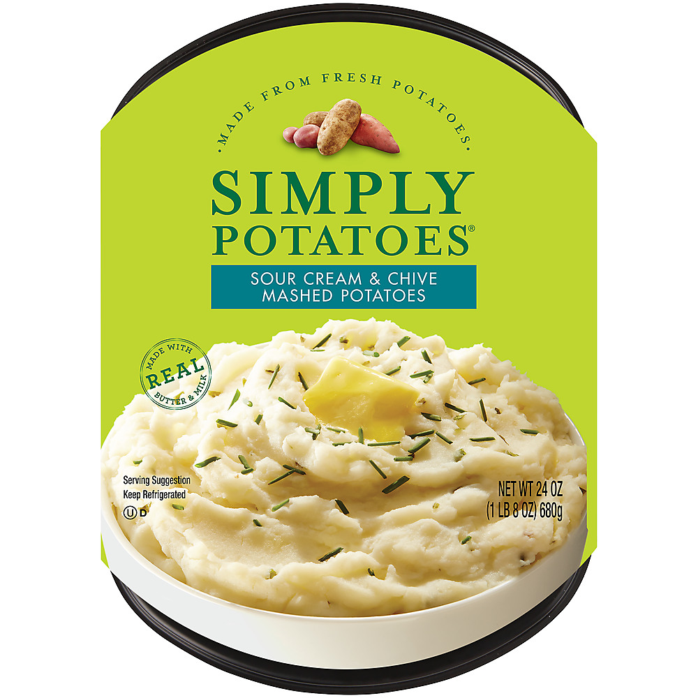 Calories in Simply Potatoes Sour Cream & Chive Mashed Potatoes, 24 oz