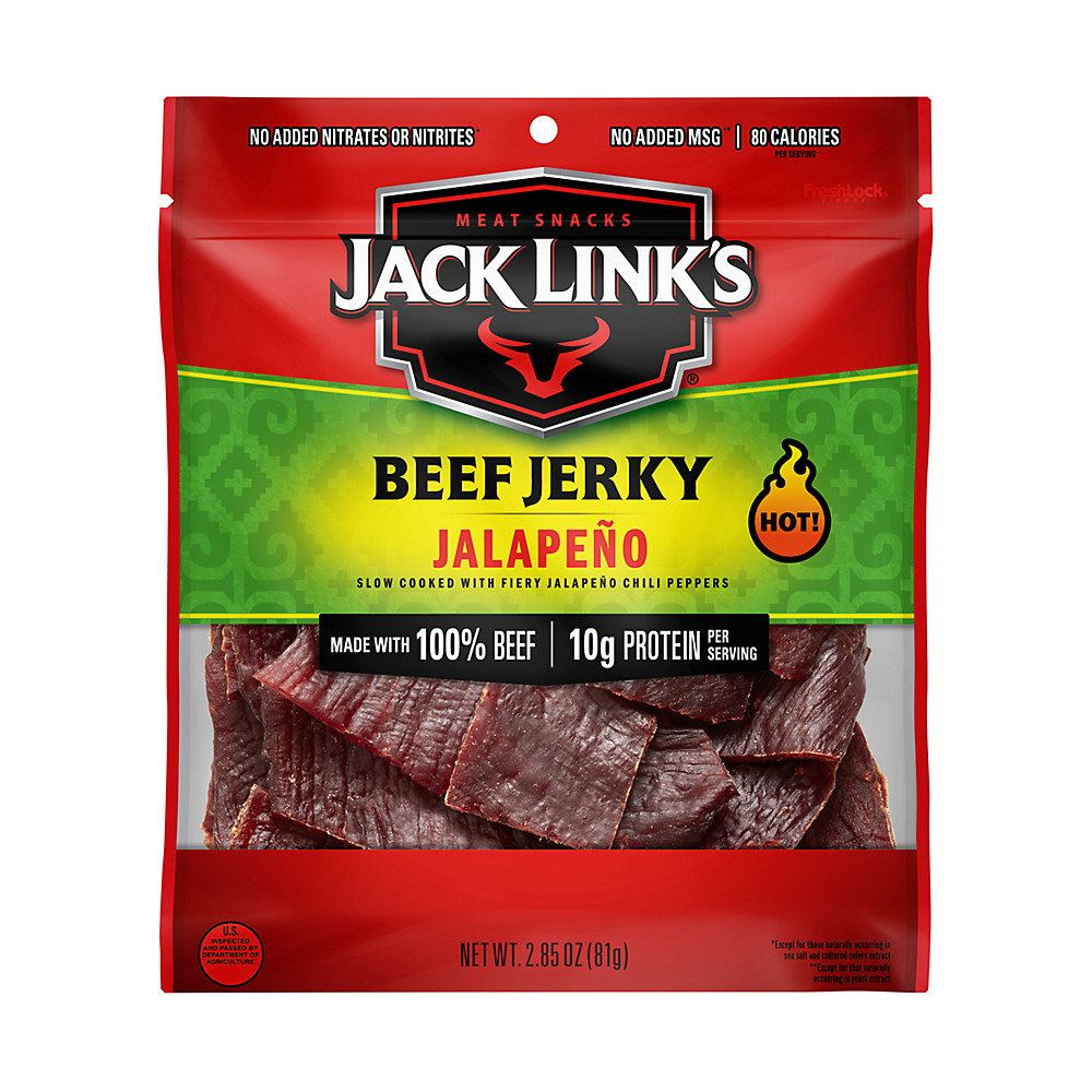 Calories in Jack Link's Jalapeno Beef Jerky, 2.85 oz