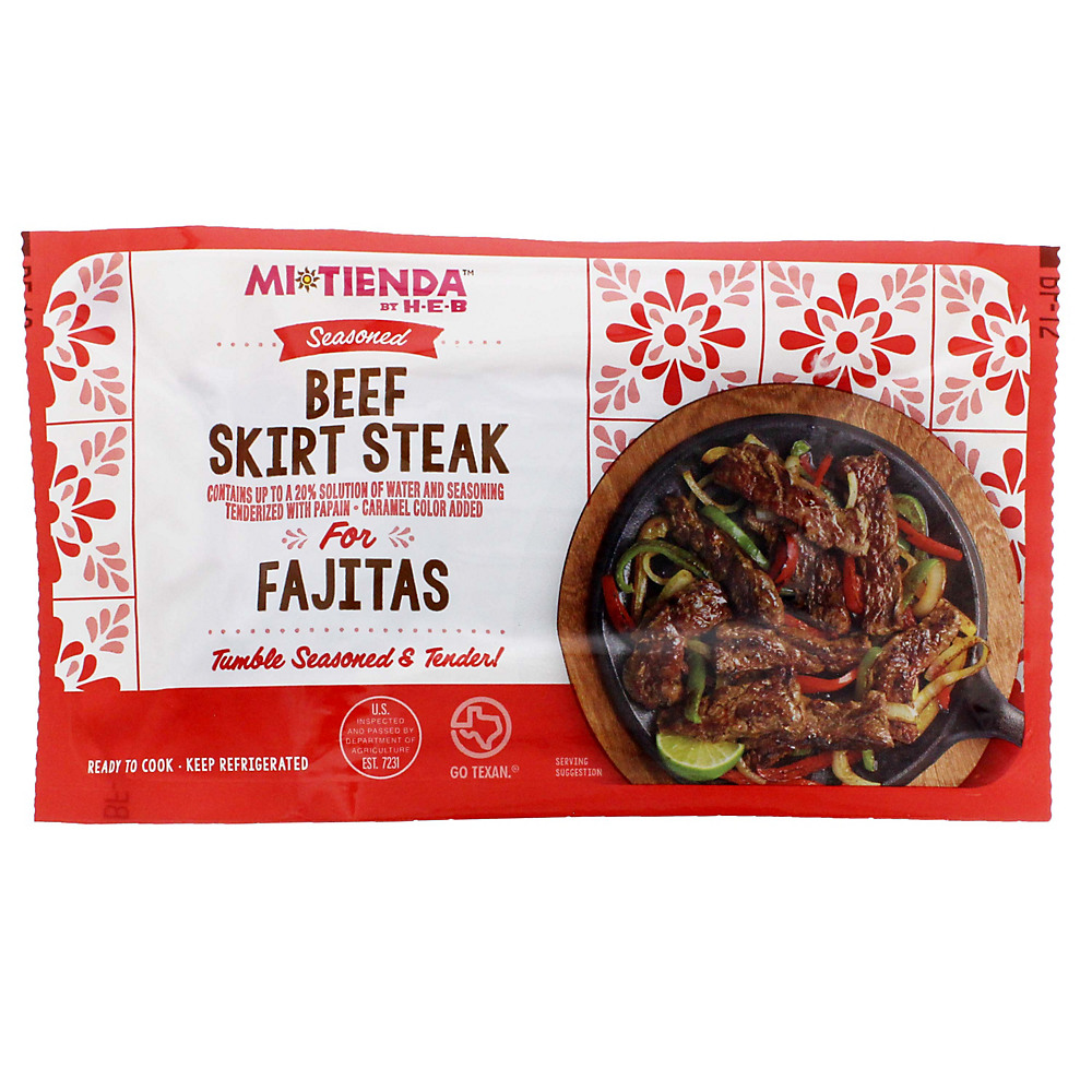 Calories in Mi Tienda Seasoned Beef Skirt Steak for Fajitas, Avg. 2.2 lbs