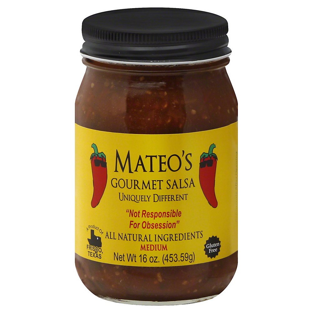 Calories in Mateo's Medium Gourmet Salsa, 16 oz