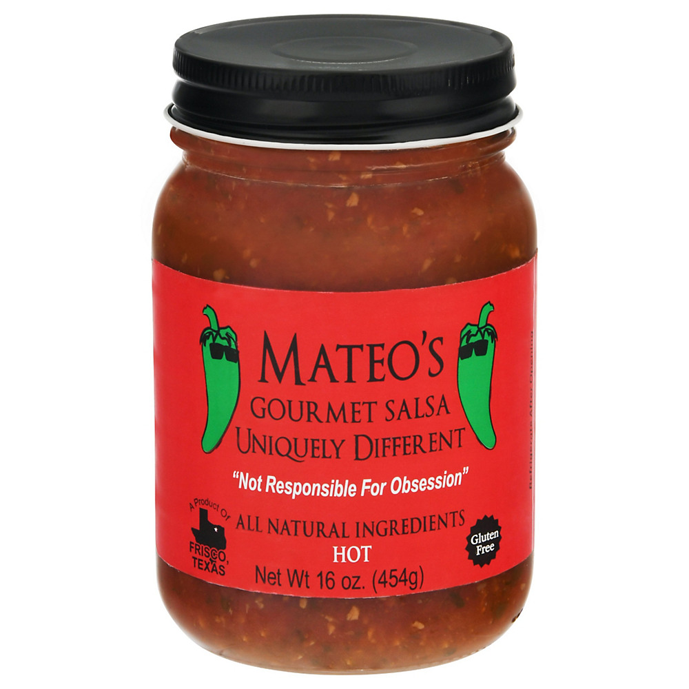 Calories in Mateo's Hot Gourmet Salsa, 16 oz