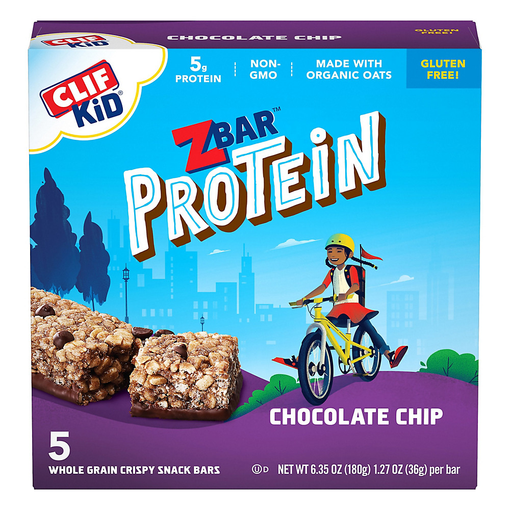 Calories in Clif Kid ZBar Protein Chocolate Chip Protein Z Bars, 5 ct