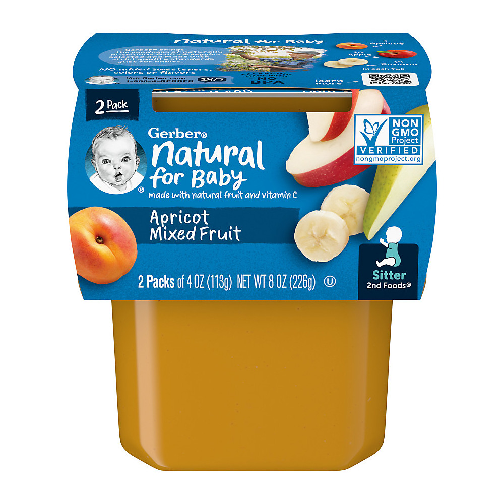 Calories in Gerber 2nd Foods Apricot with Mixed Fruit 2 pk, 4 oz