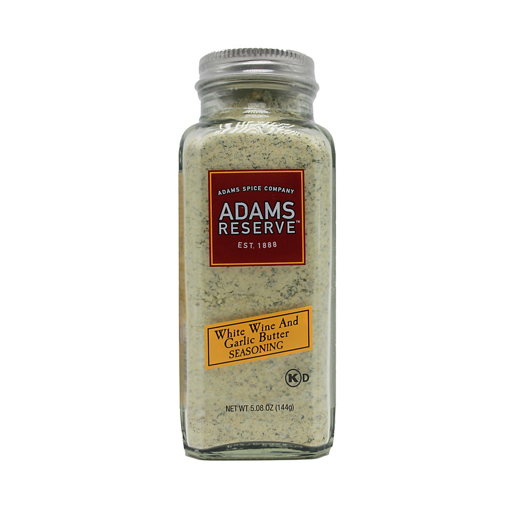 Calories in Adams Reserve White Wine & Butter Garlic Seasoning, 4.60 oz