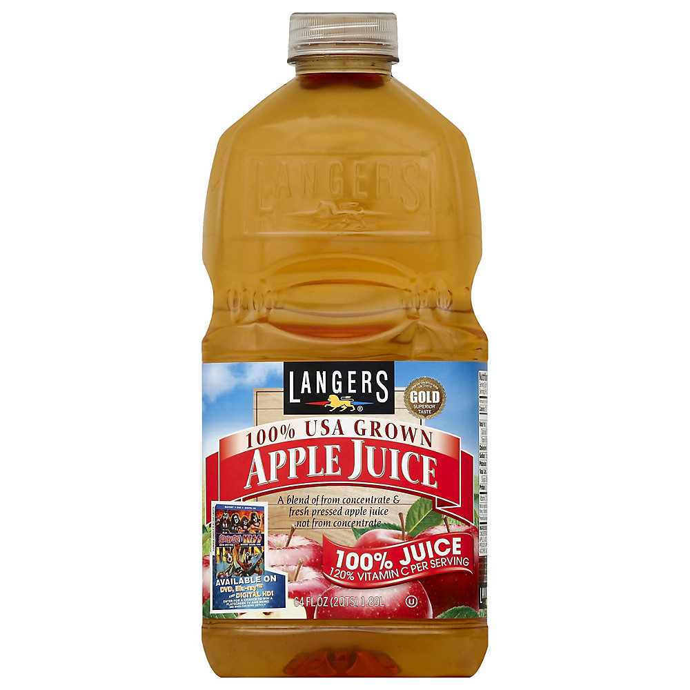 Calories in Langers 100% Apple Juice, 64 oz