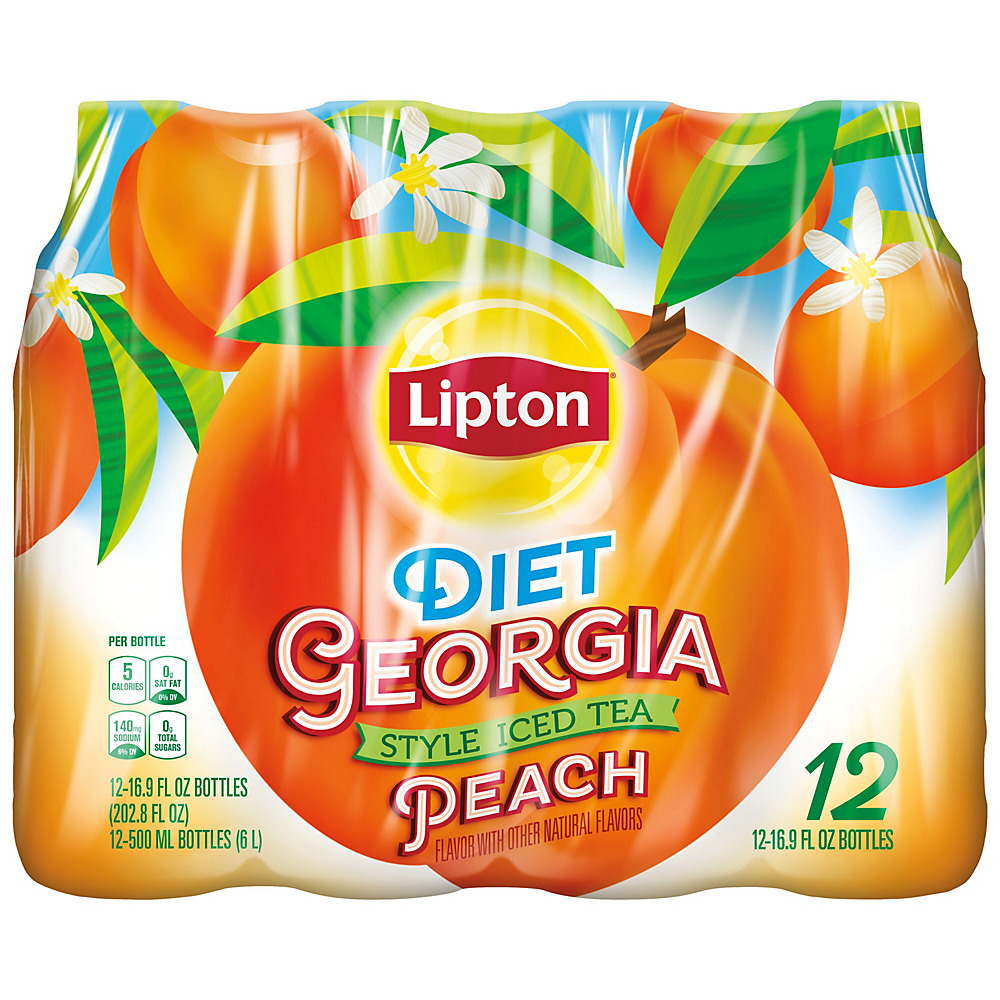 Calories in Lipton Iced Tea Diet Peach 16.9 oz Bottles, 12 pk