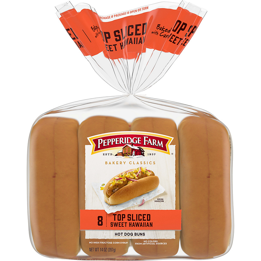 Calories in Pepperidge Farm Bakery Classics Top Sliced Sweet & Soft Hot Dog Buns, 8 ct