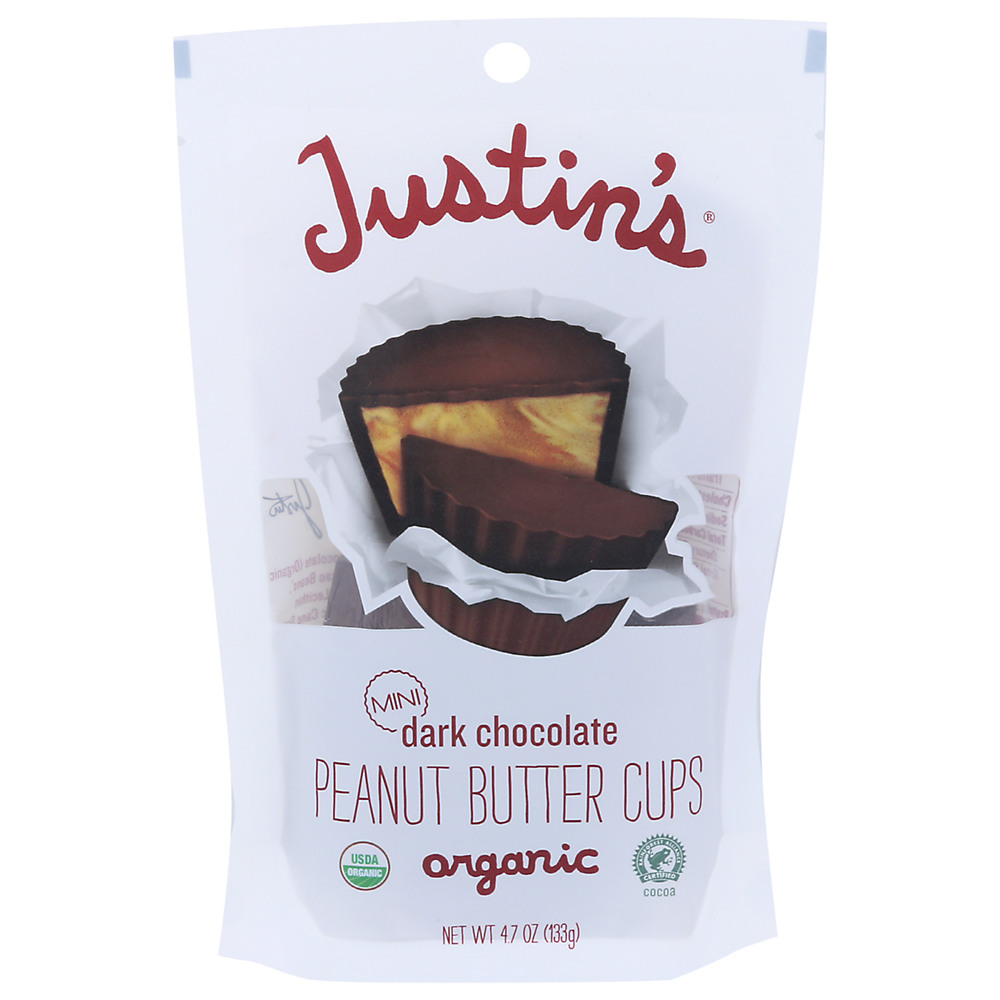 Calories in Justin's Mini Dark Chocolate Peanut Butter Cups, 4.7 oz