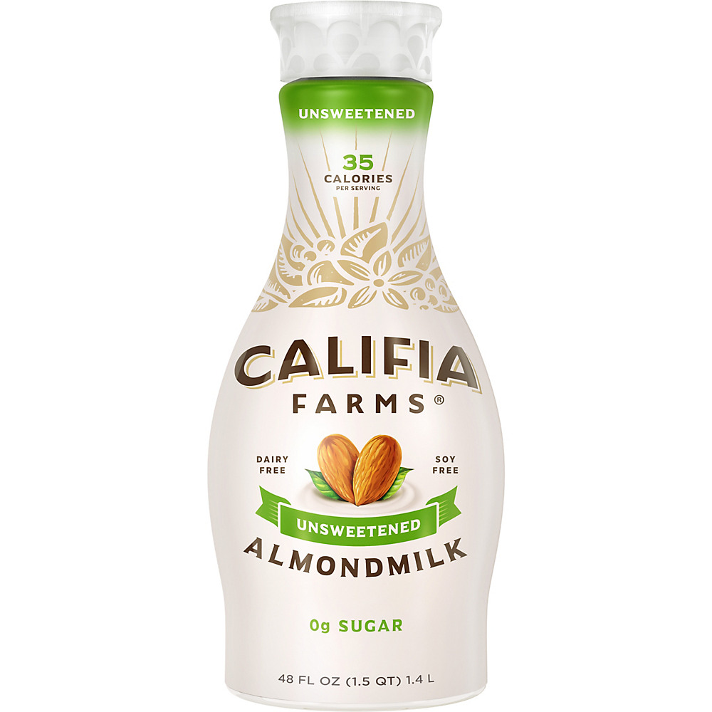 Calories in Califia Farms Unsweetened Pure Almond Milk, 48 oz