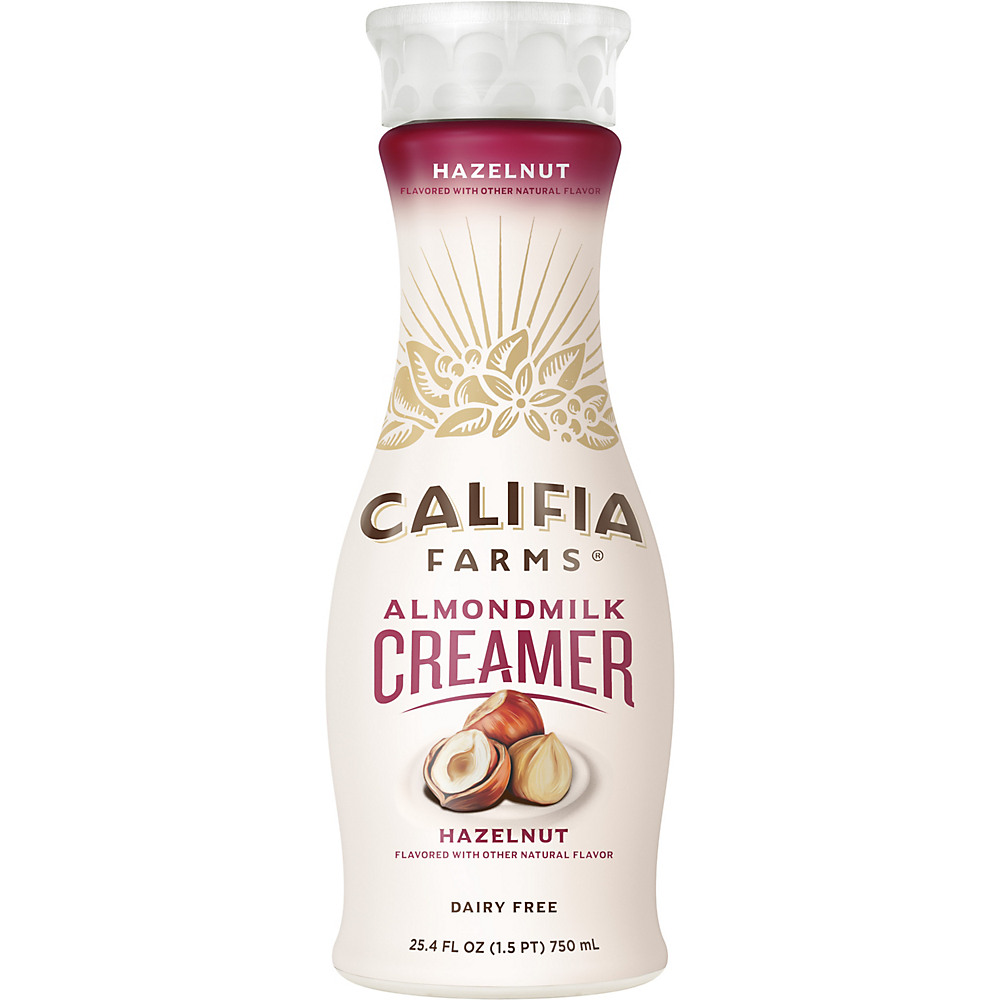 Calories in Califia Farms Hazelnut Almond Milk Liquid Coffee Creamer, 25.4 oz
