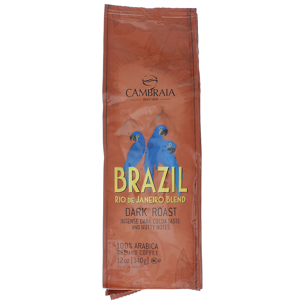 Calories in Cambraia Brazil Rio De Janeiro Blend Dark Roast Ground Coffee, 12 oz