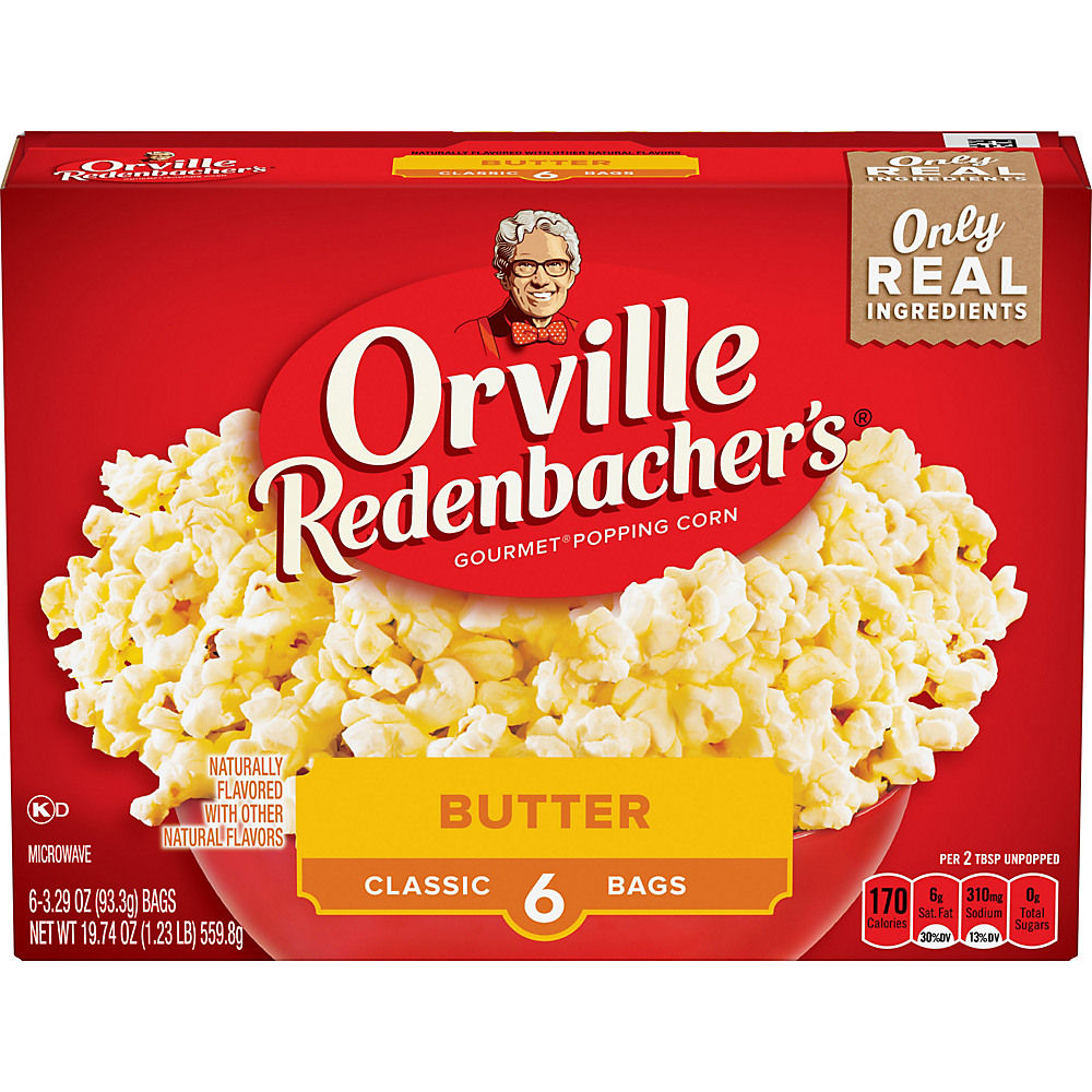 Calories in Orville Redenbacher's Butter Microwave Popcorn, 6 ct