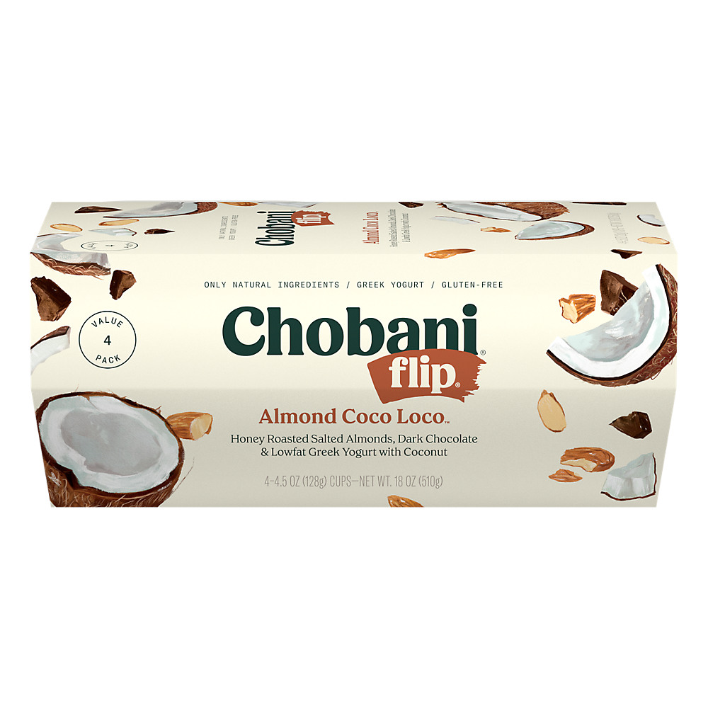 Calories in Chobani Flip Low-Fat Almond Coco Loco Greek Yogurt, 4 ct