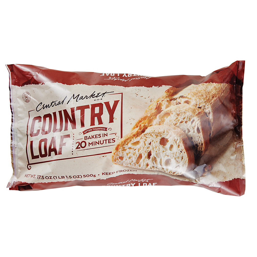 Calories in Central Market Country Loaf, 17.5 oz