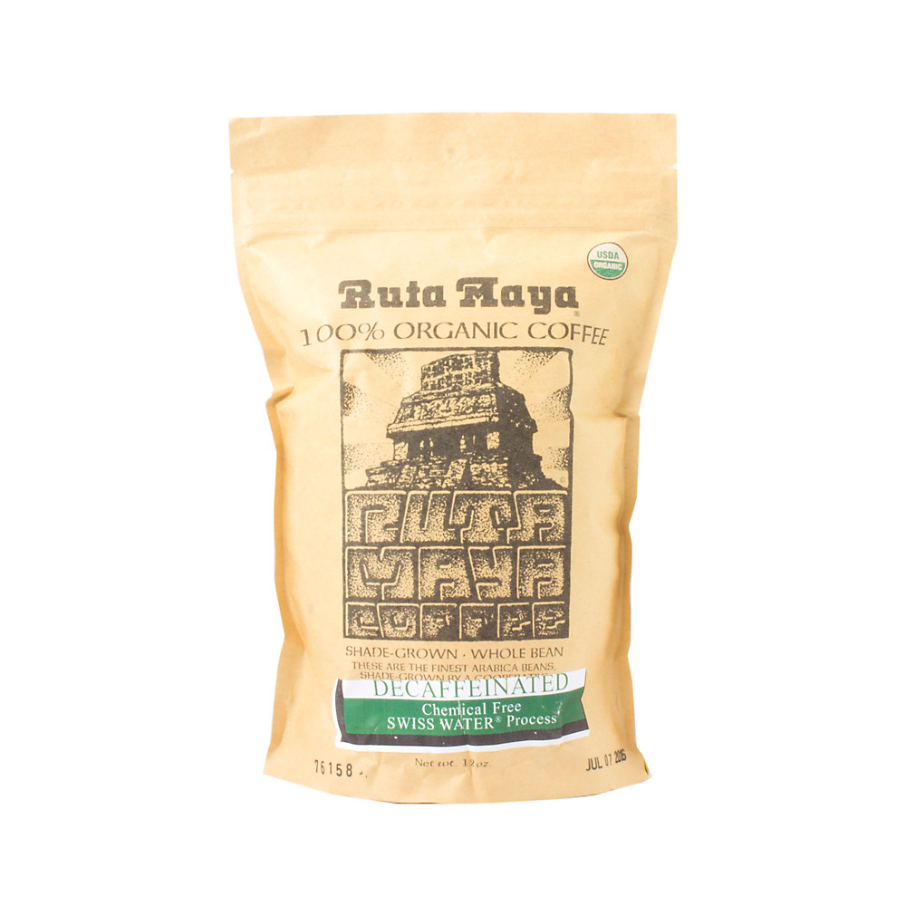 Calories in Ruta Maya Organic Decaffeinated Whole Bean Coffee, 12 oz