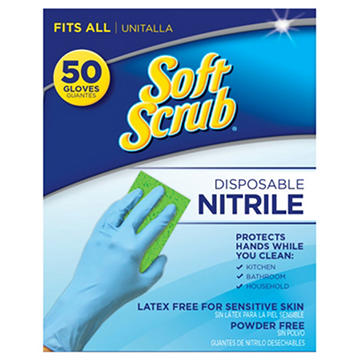 Soft Scrub Disposable Nitrile Gloves, 50 ct