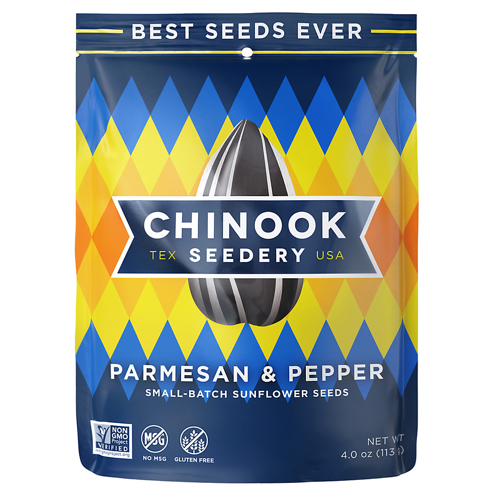 Calories in Chinook Seedery Sunflower Seeds Parmesan & Pepper, 4 oz