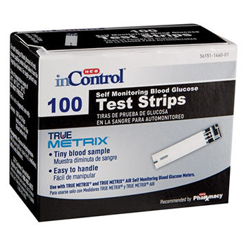 H-E-B InControl True Metrix Blood Glucose Test Strips, 100 ct