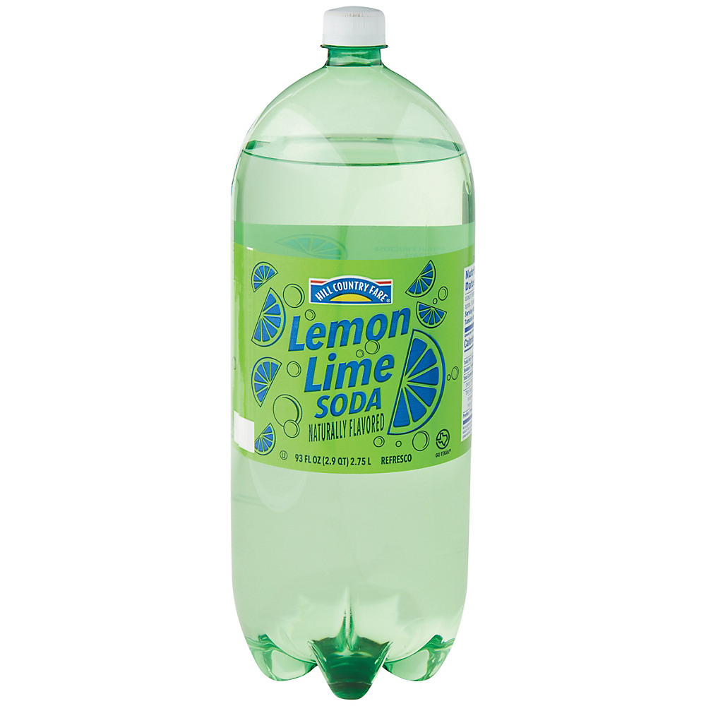 Calories in Hill Country Fare Lemon Lime Soda, 2.75 L