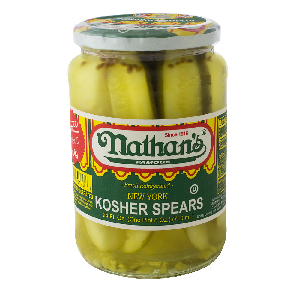 Calories in Nathan's New York Kosher Spears, 24 oz