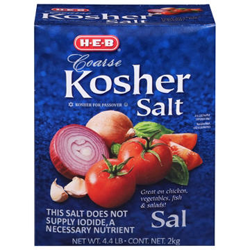 H-E-B Coarse Kosher Salt, 4.4 lbs