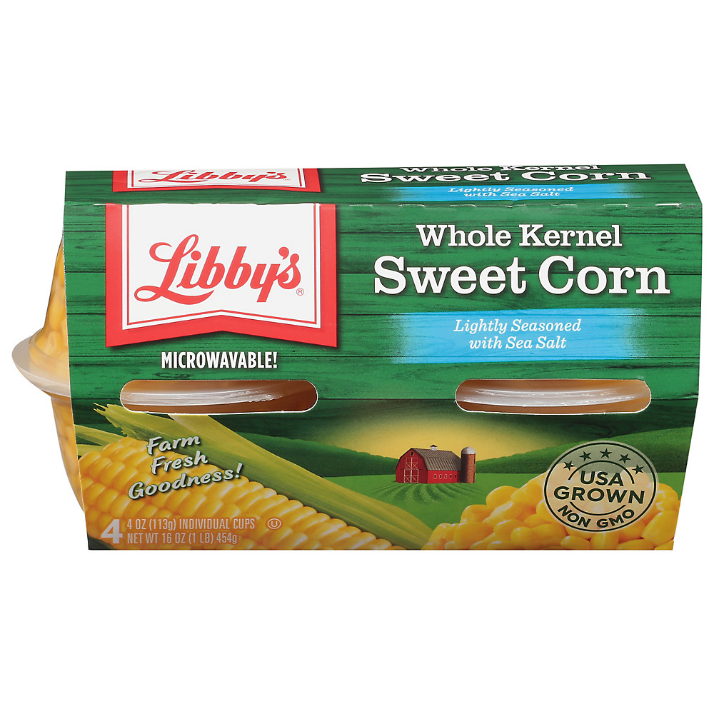Calories in Libby's Whole Kernel Sweet Corn Cup, 4 oz