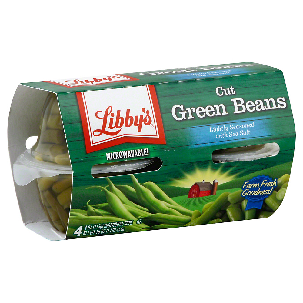 Calories in Libby's Cut Green Beans Cups, 4 oz