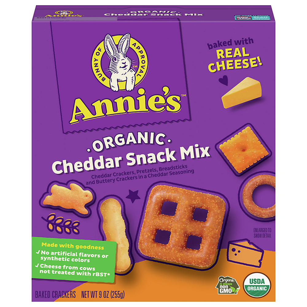 Calories in Annie's Homegrown Organic Cheddar Snack Mix, 9 oz