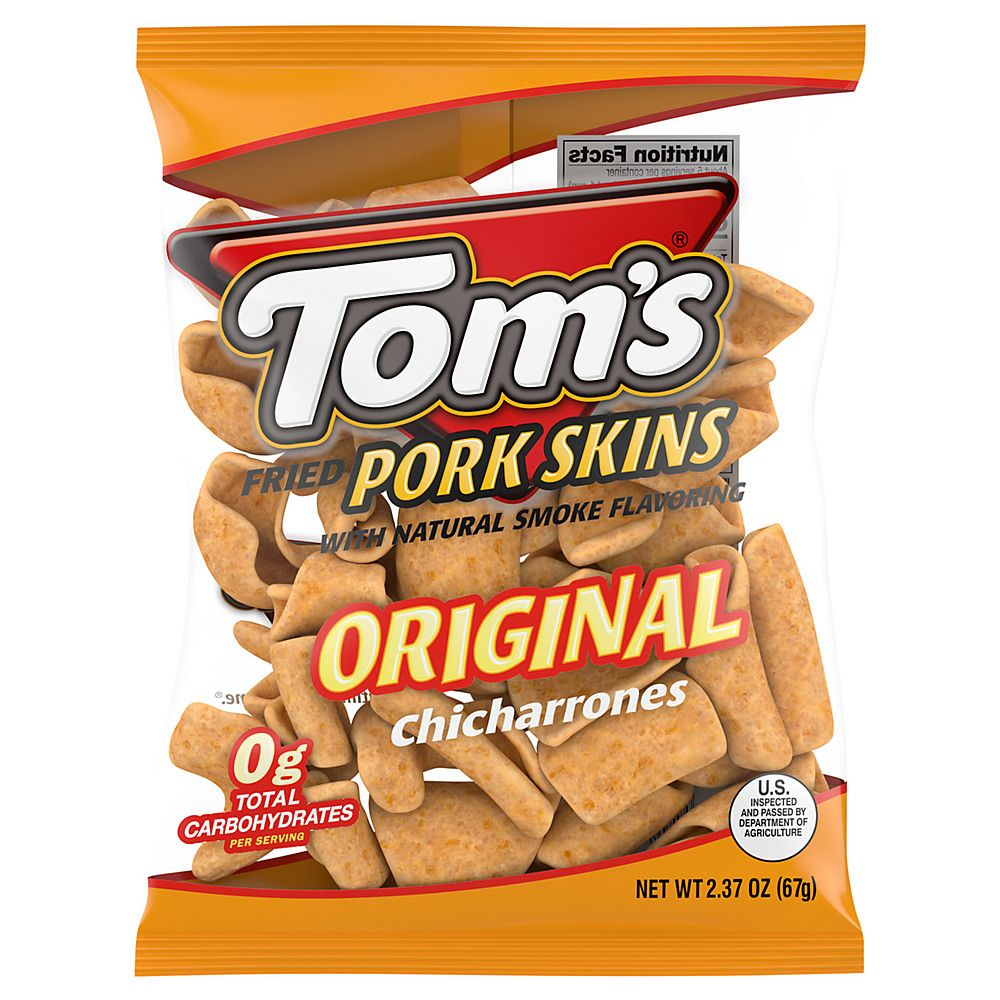 Calories in Tom's Original Fried Pork Skins, 2.37 oz