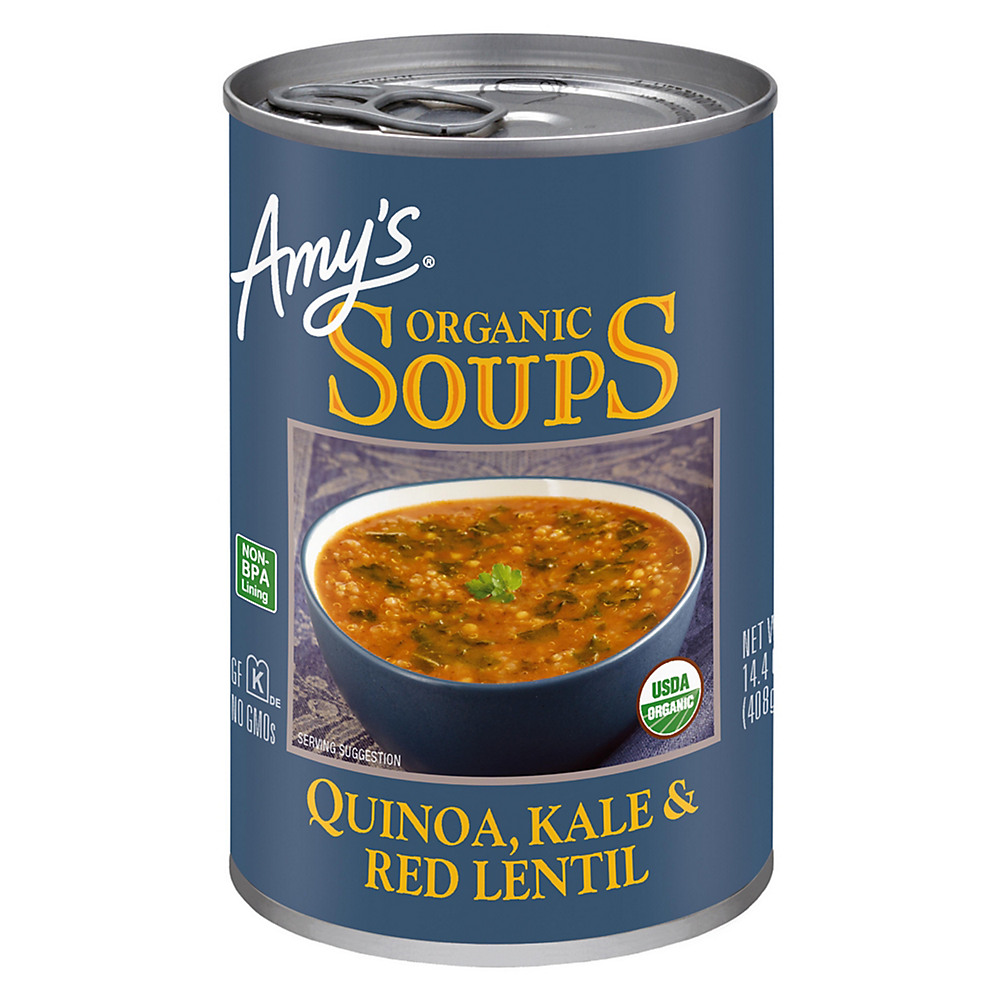 Calories in Amy's Quinoa Kale & Red Lentil Organic Soup, 14.4 oz
