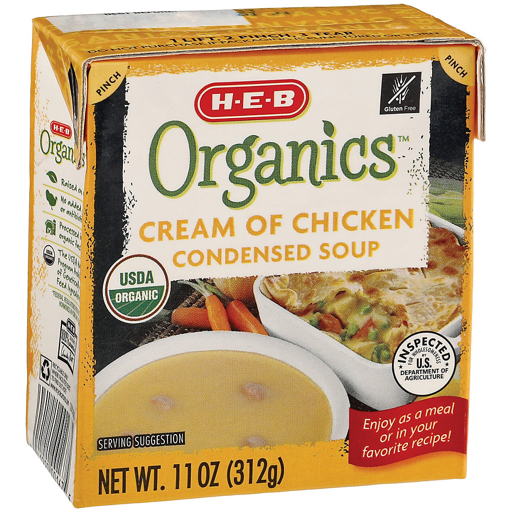 Calories in H-E-B Organics Cream of Chicken Condensed Soup, 11 oz