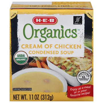 H-E-B Organics Cream of Chicken Condensed Soup, 11 oz