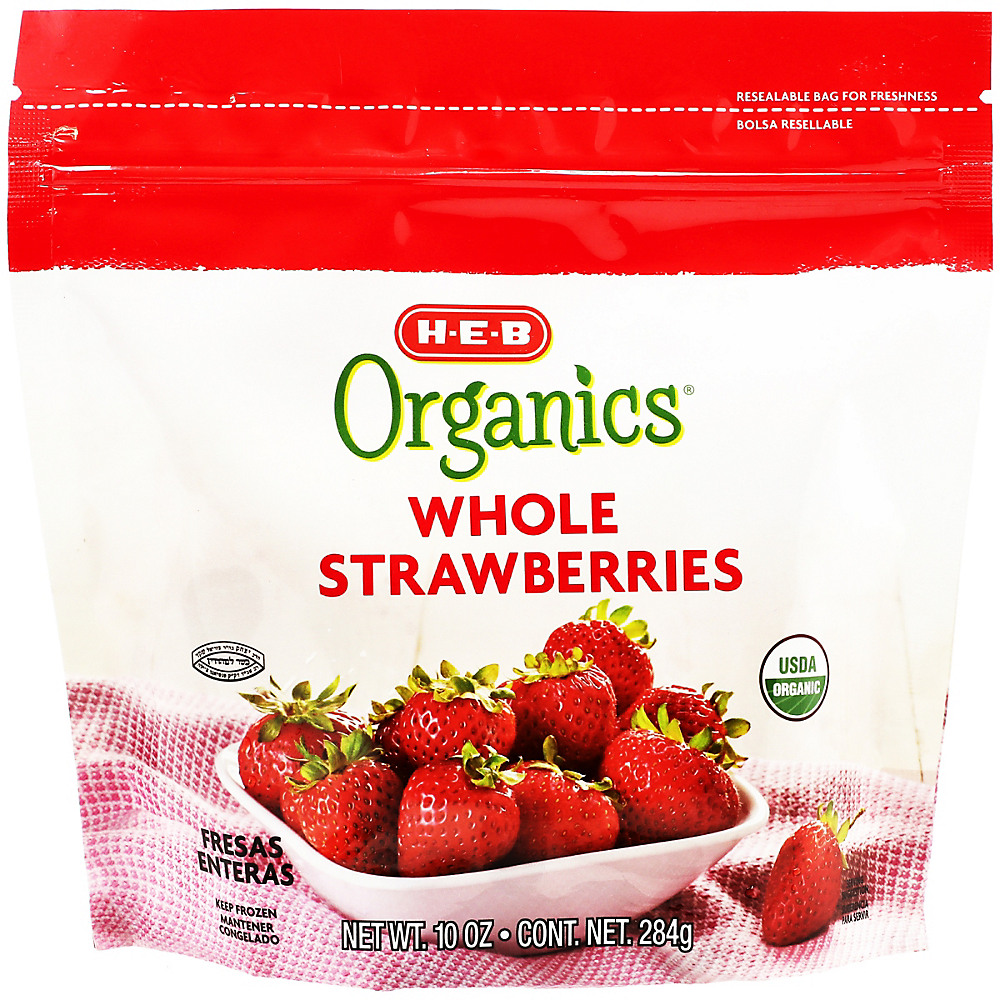 Calories in H-E-B Organics Frozen Whole Strawberries, 10 oz