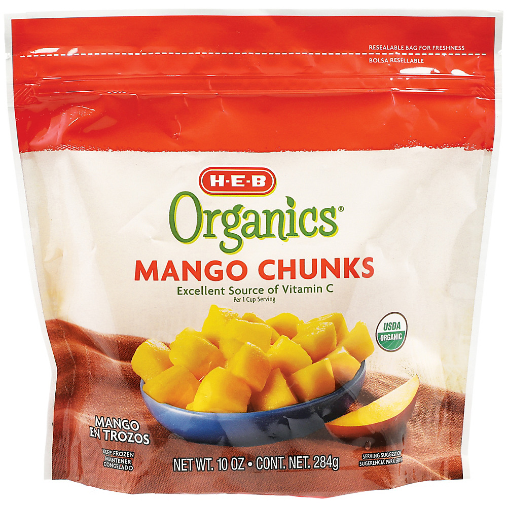 Calories in H-E-B Organics Frozen Mango Chunks, 10 oz