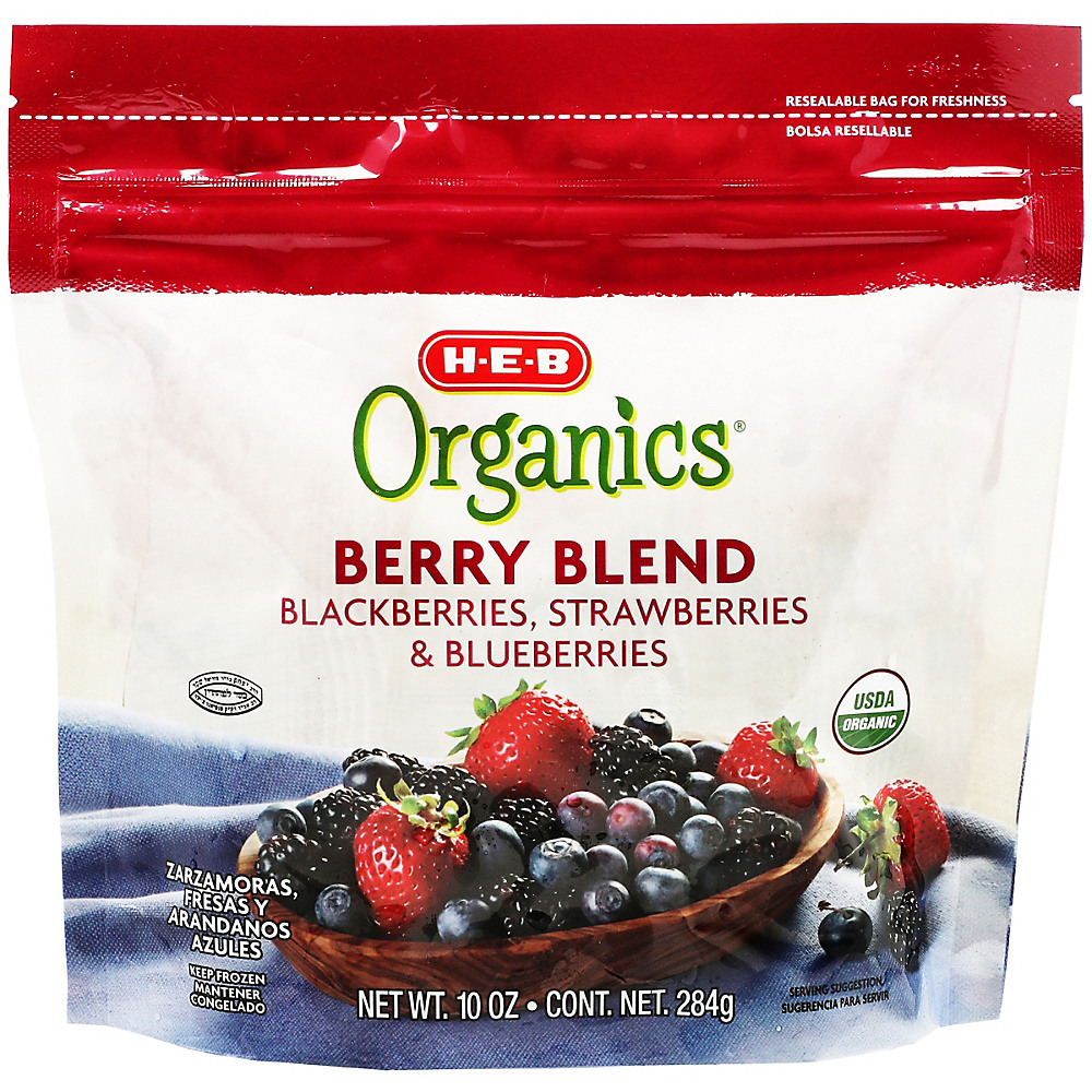 Calories in H-E-B Organics Frozen Berry Blend, 10 oz