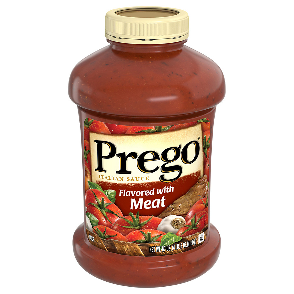Calories in Prego Flavored with Meat Pasta Sauce, 67 oz