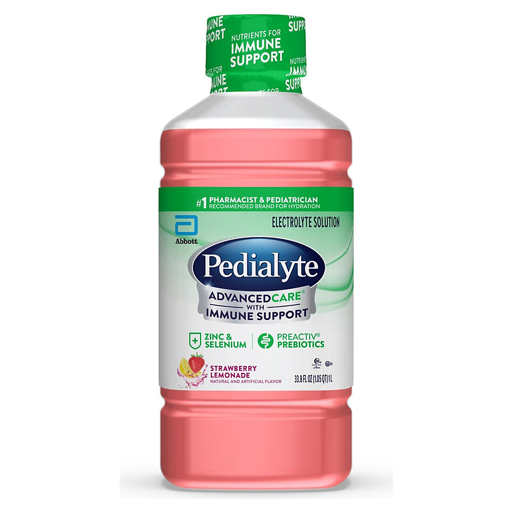 Calories in Pedialyte AdvancedCare Electrolyte Solution Strawberry Lemonade, 1.1 qt