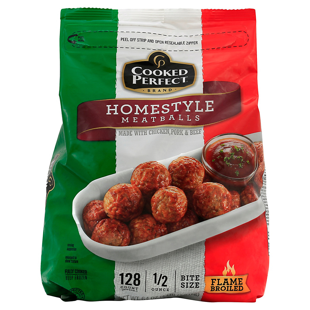 Calories in Cooked Perfect Homestyle Meatballs, 64 oz