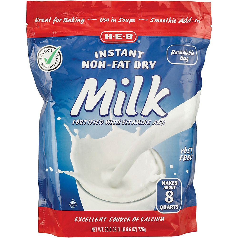 Calories in H-E-B Select Ingredients Instant Nonfat Dry Milk, 25.6 oz