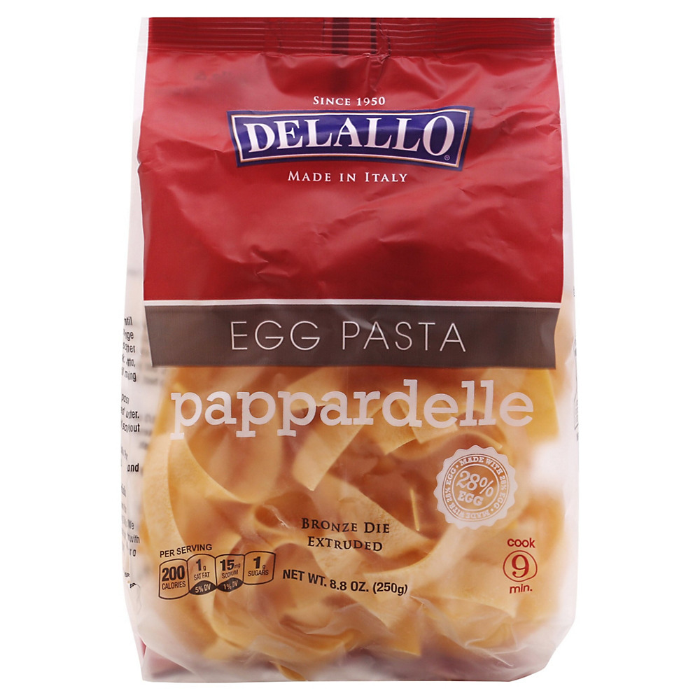Calories in DeLallo Pappardelle Egg Pasta, 8.8 oz