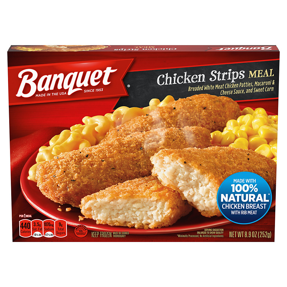 Calories in Banquet Chicken Strips Meal, 8.9 oz