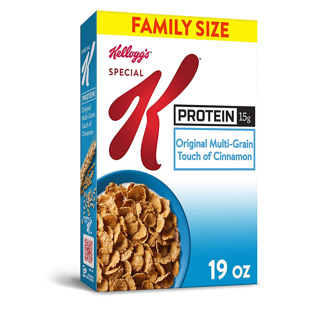 Calories in Kellogg's Special K Protein Original Multi-Grain Touch of Cinnamon Cereal Family Size , 19 oz