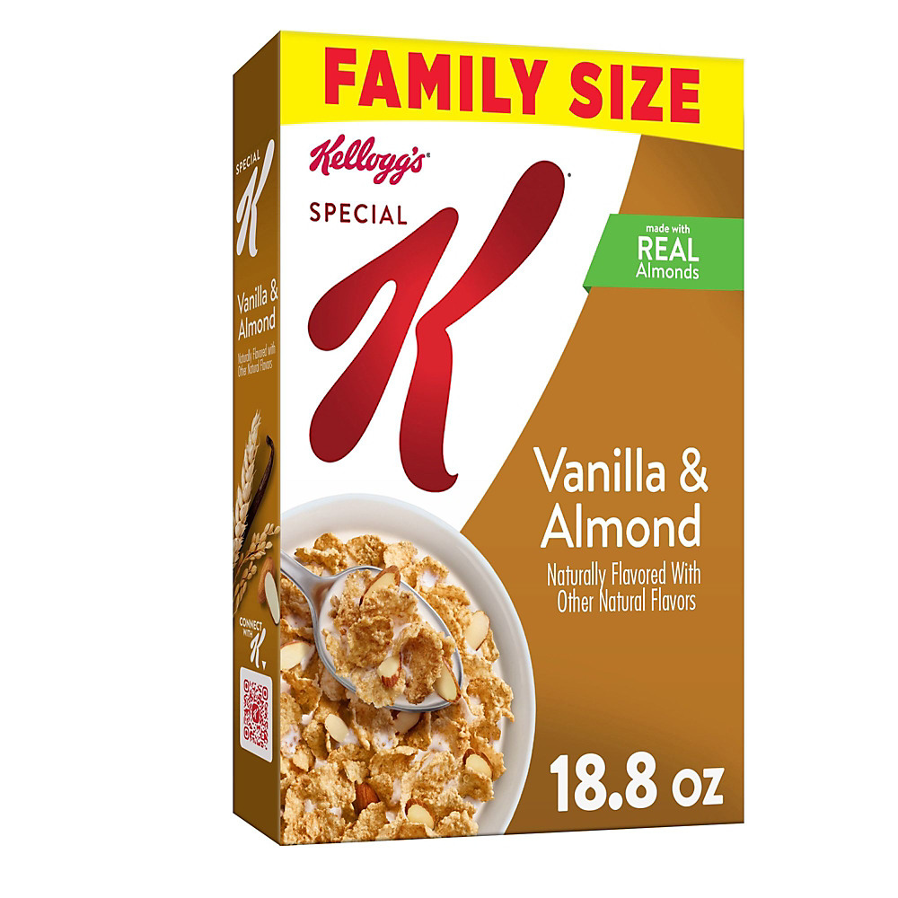 Calories in Kellogg's Special K Vanilla and Almond Breakfast Cereal Family Size , 18.8 oz