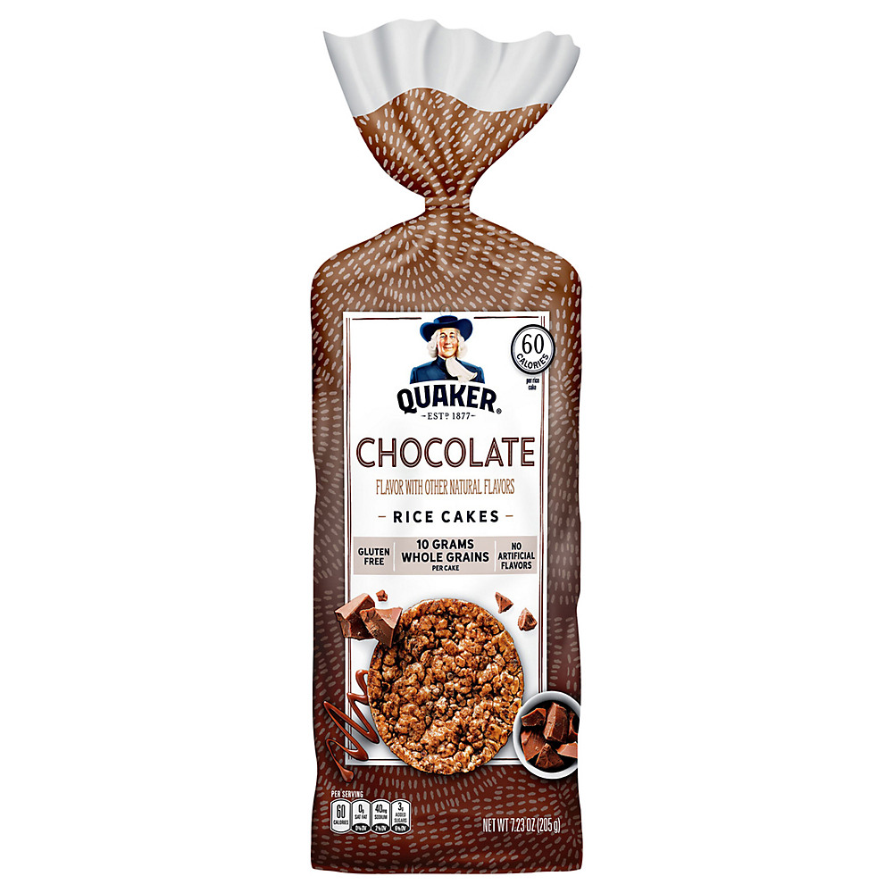 Calories in Quaker Chocolate Rice Cakes, 7.23 oz