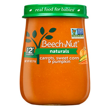 Beech-Nut Naturals Stage 2 Baby Food - Carrots Sweet Corn & Pumpkin, 4 oz
