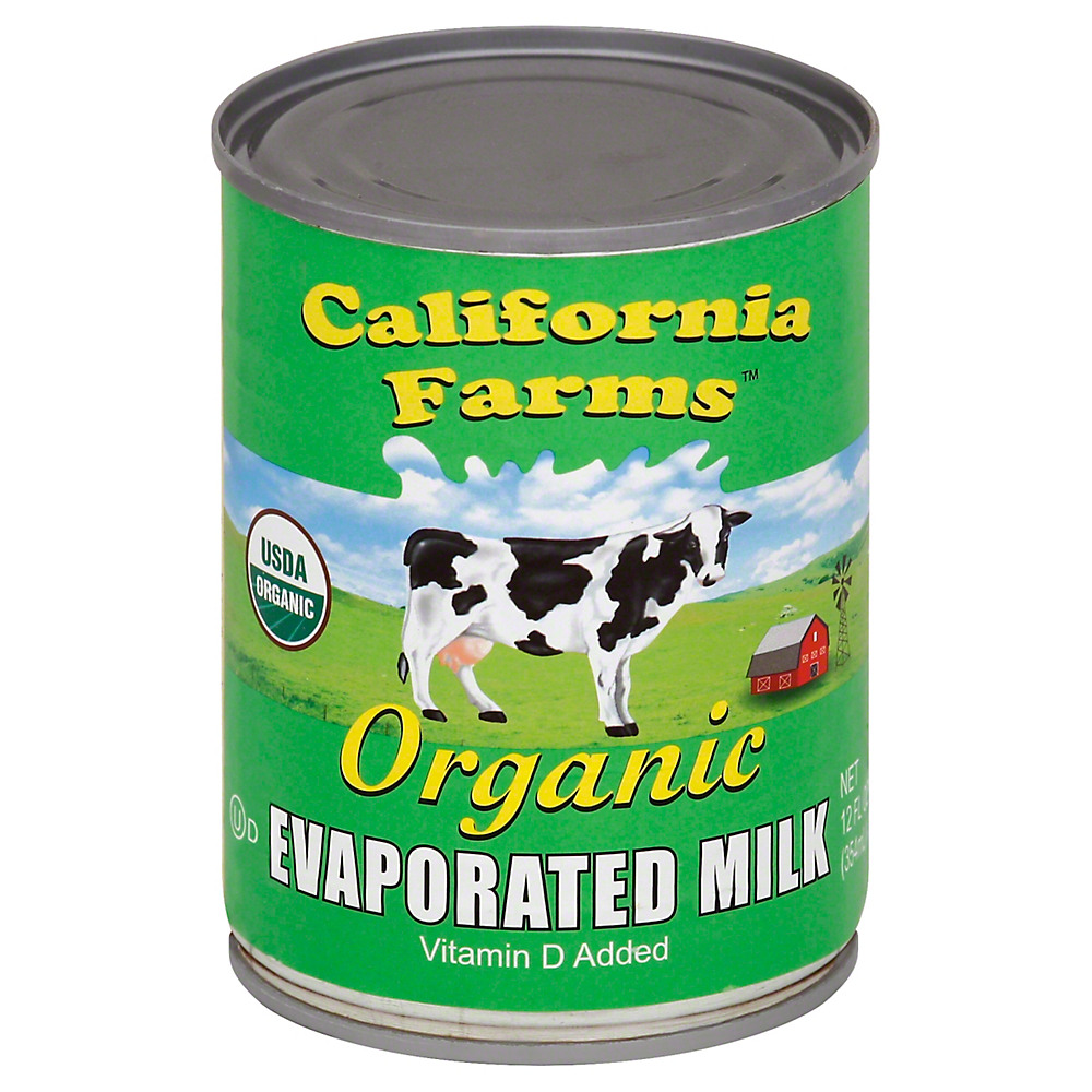 Calories in California Farms Organic Evaporated Milk, 12 oz