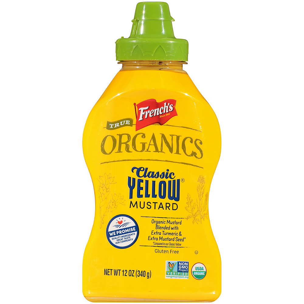 Calories in French's True Organics Classic Yellow Mustard, 12 oz