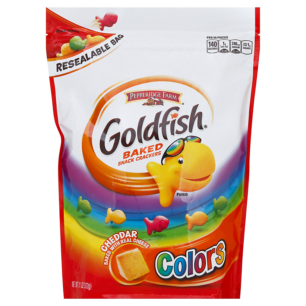 Calories in Pepperidge Farm Goldfish Colors Cheddar Baked Snack Crackers, 11 oz