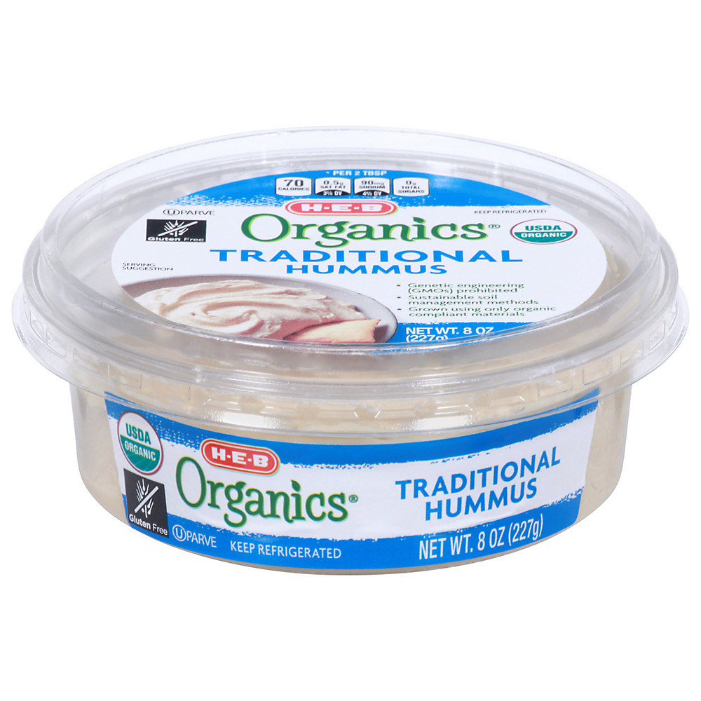 Calories in H-E-B Organics Traditional Hummus, 8 oz