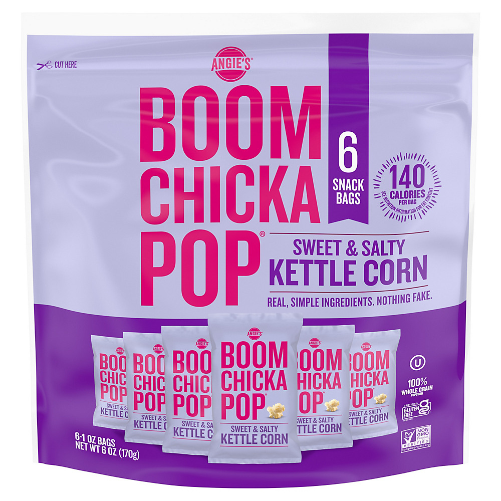Calories in BOOMCHICKAPOP Sweet & Salty Kettle Corn Multipack, 6 ct